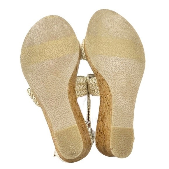 Buckle BKE Sole Reid Cream & Cork Platform Woven Strap Sandals Women’s Size 8.5 - Picture 14 of 15